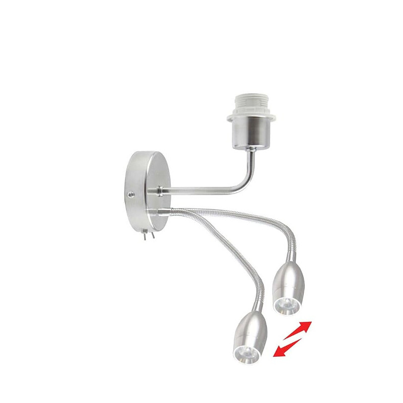 Applique IMPERIA E27 + LED - chrome / gris 