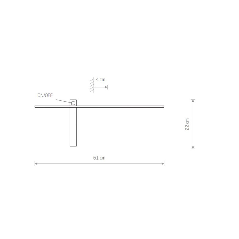 Applique IMPULSE LED S 6W 3000K IP23 - noir 