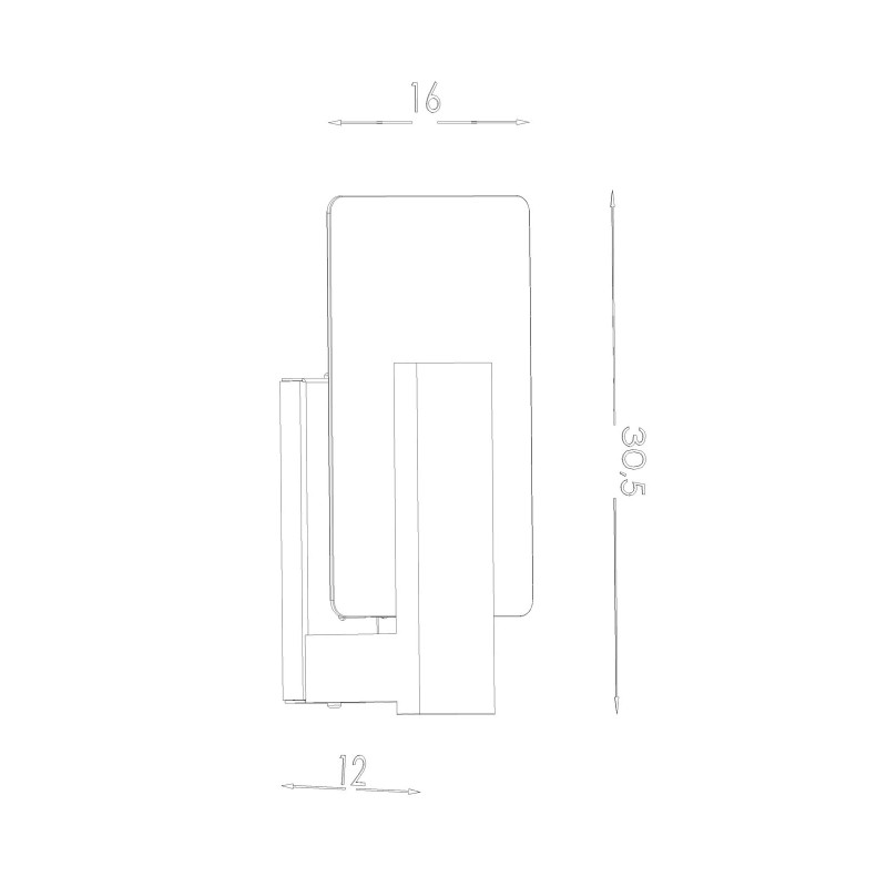 Applique LAPPO E14 - wengé / blanc 