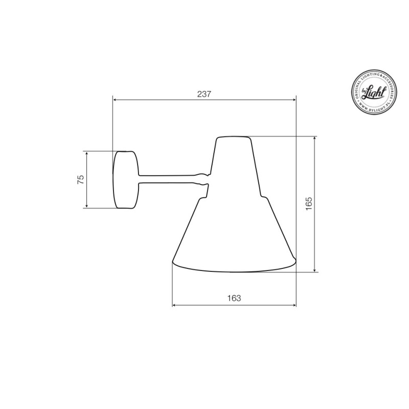 Applique LOFT T30 E27 - acier brut 