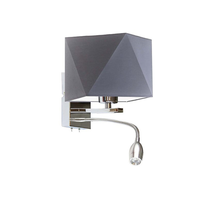 Applique MESSA E27 + LED - chrome / gris 