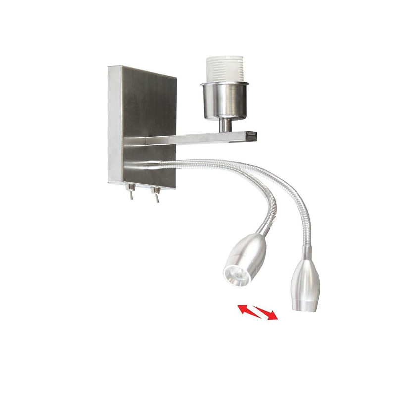 Applique MESSA E27 + LED - chrome / gris 