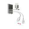 Applique MESSA E27 + LED - chrome / gris 