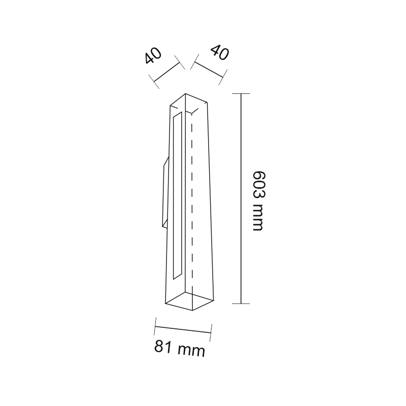 Applique murale OTARU LED 19,2W 3000K IP44 - noir 