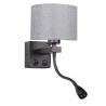 Applique POLO E27 + LED 2W 3200K - noir / gris 