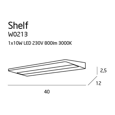 Applique SHELF LED 10W 3000K - blanc 