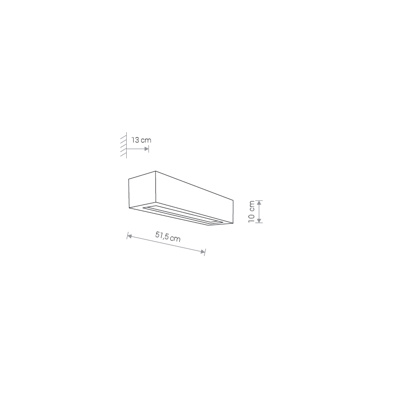 Applique SOLID haut / bas 2xE27 - béton 