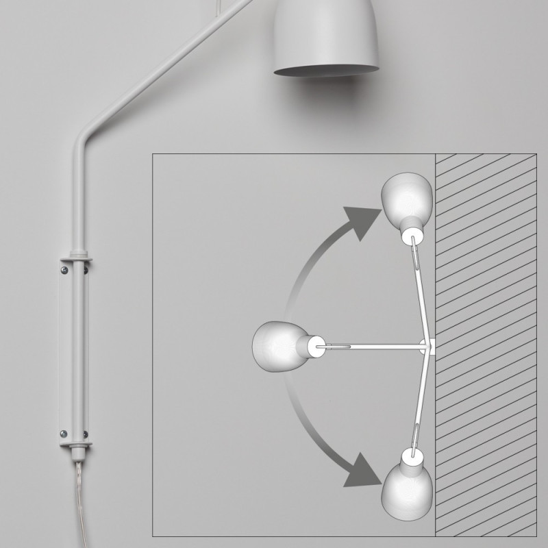 Applique sur bras LOTTA E27 - couleur au choix 