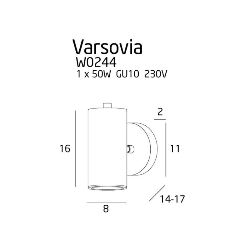 Applique VARSOVIA GU10 - laiton 