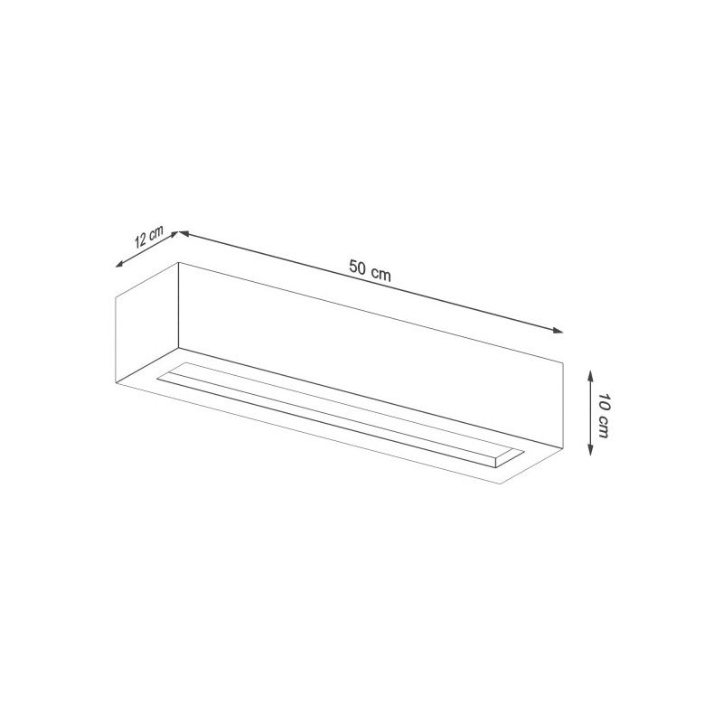 Applique VEGA haut/bas 2xE27 béton - gris 