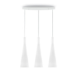 Suspension luminaire design Bande de lampe suspendue MILK SP3 E27 blanc