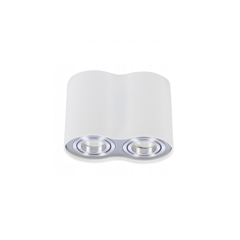 BROSS LED 2xGU10 5W RGBW SMART DIM plafonnier de surface - blanc / aluminium 