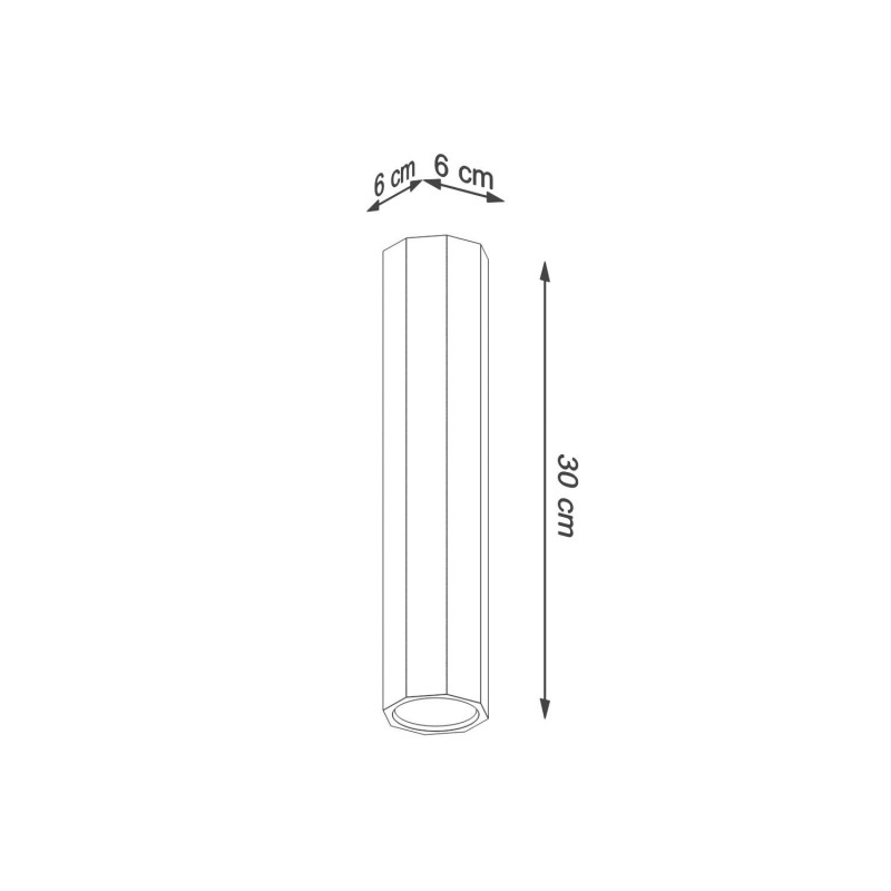 Downlight apparent 30 ZEKE GU10 - chêne 