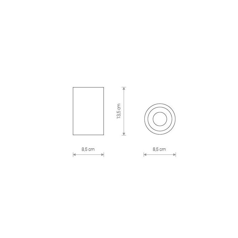 Downlight apparent ALPHA GU10 IP54 - blanc 