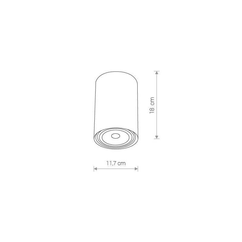 Downlight apparent BIT M ES111 GU10 - blanc 