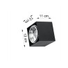 Downlight apparent BLAKE GU10 - noir 