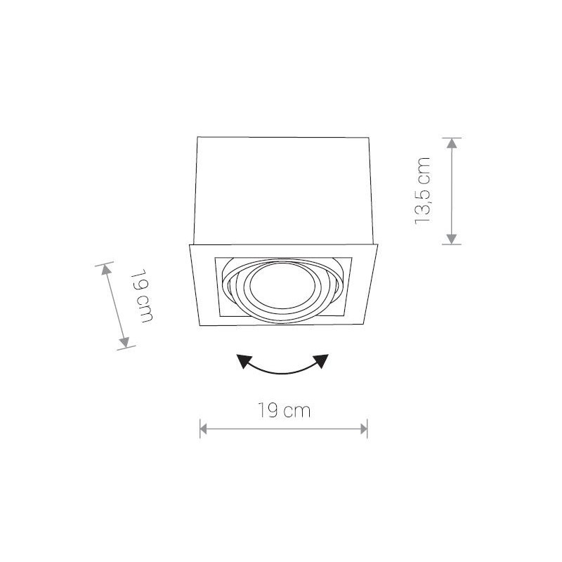 Downlight apparent BOX I ES111 GU10 - noir 