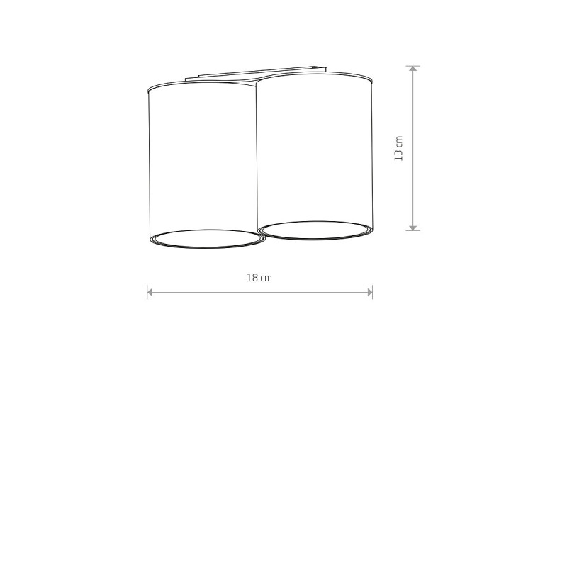 Downlight apparent EYE TONE II 2xGU10 - blanc 