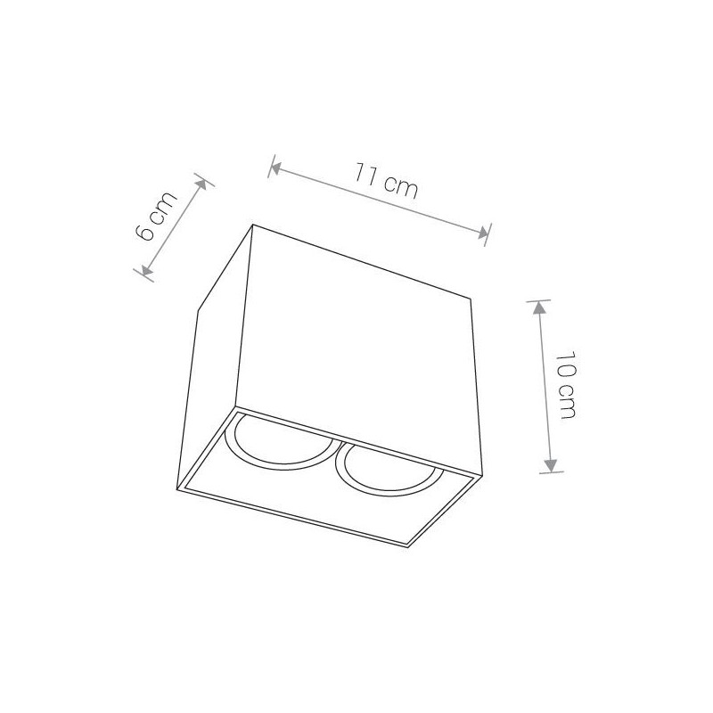 Downlight apparent GAP 2xGU10 - noir 