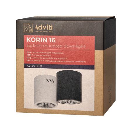 Downlight apparent KORIN16 E27 - blanc 