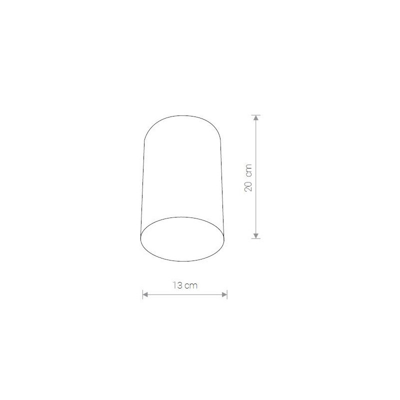 Downlight apparent POINT PLEXI L E27 - blanc 