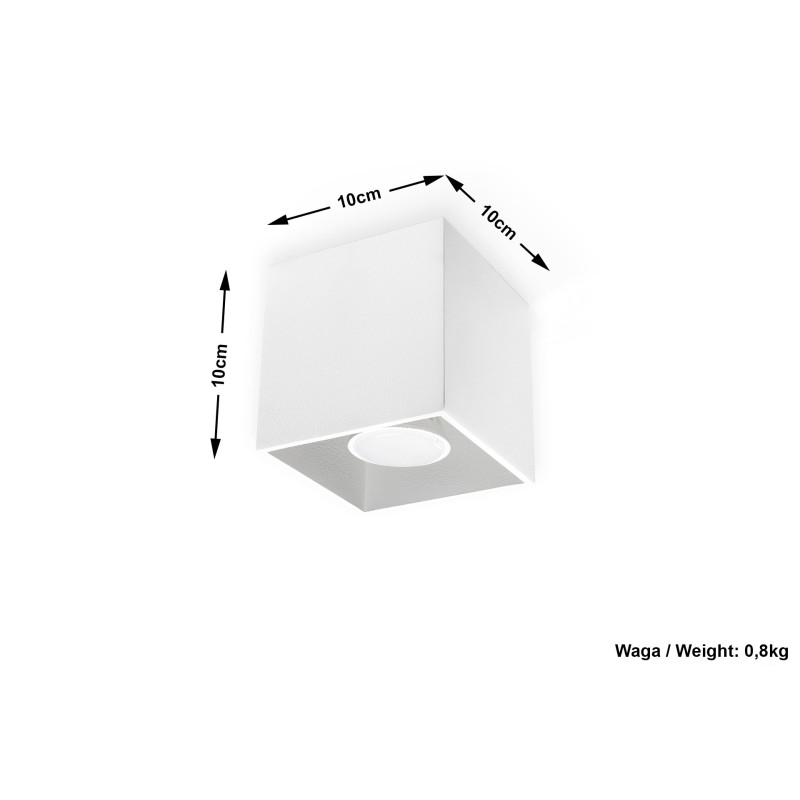 Downlight apparent QUAD 1 GU10 - blanc 