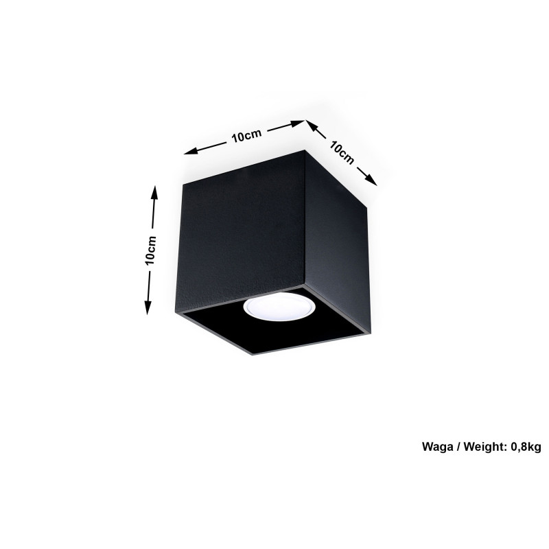 Downlight apparent QUAD 1 GU10 - noir 