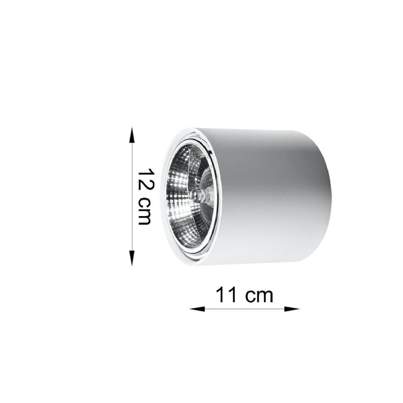 Downlight apparent TIUBE GU10 AR111 - blanc 