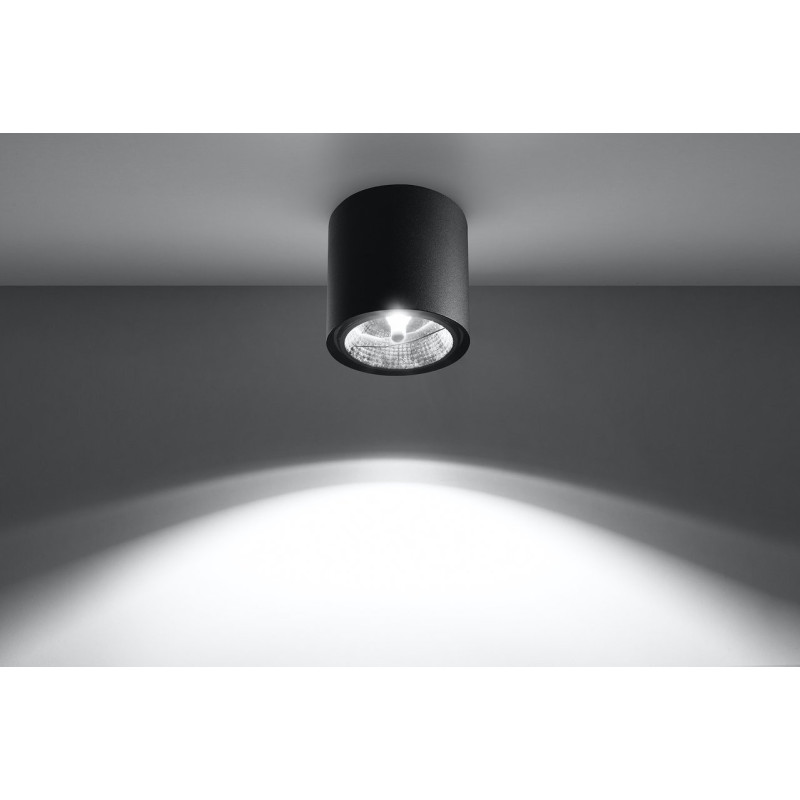 Downlight apparent TIUBE GU10 AR111 - noir 