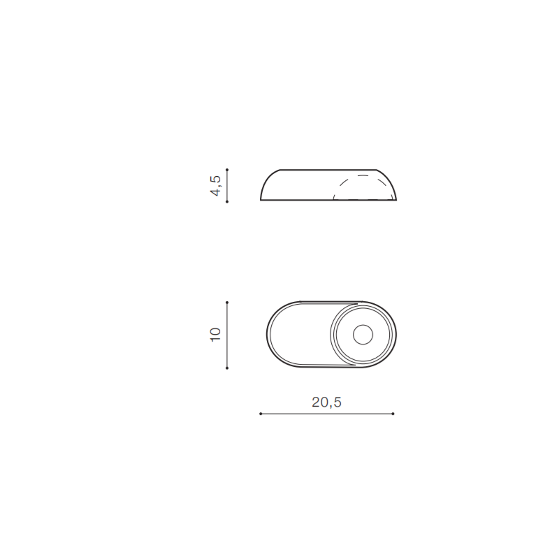 Downlight apparent TORONTO LED 10W 3000K - blanc 