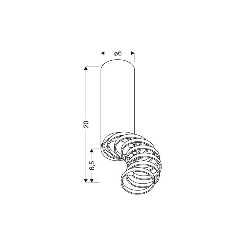 Downlight apparent TUBA 20 GU10 - noir 