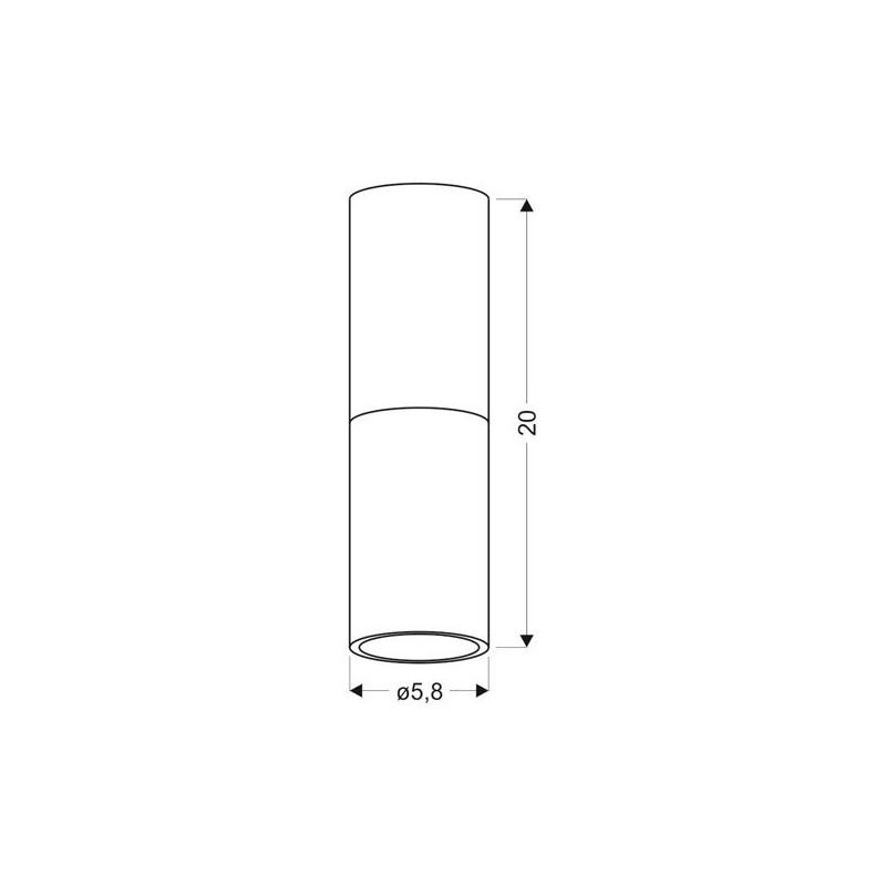 Downlight apparent TUBA 20 GU10 - noir / or 