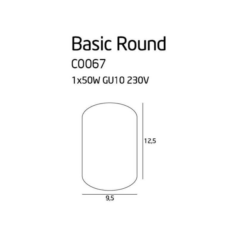 Downlight BASIC ROUND GU10 - blanc 