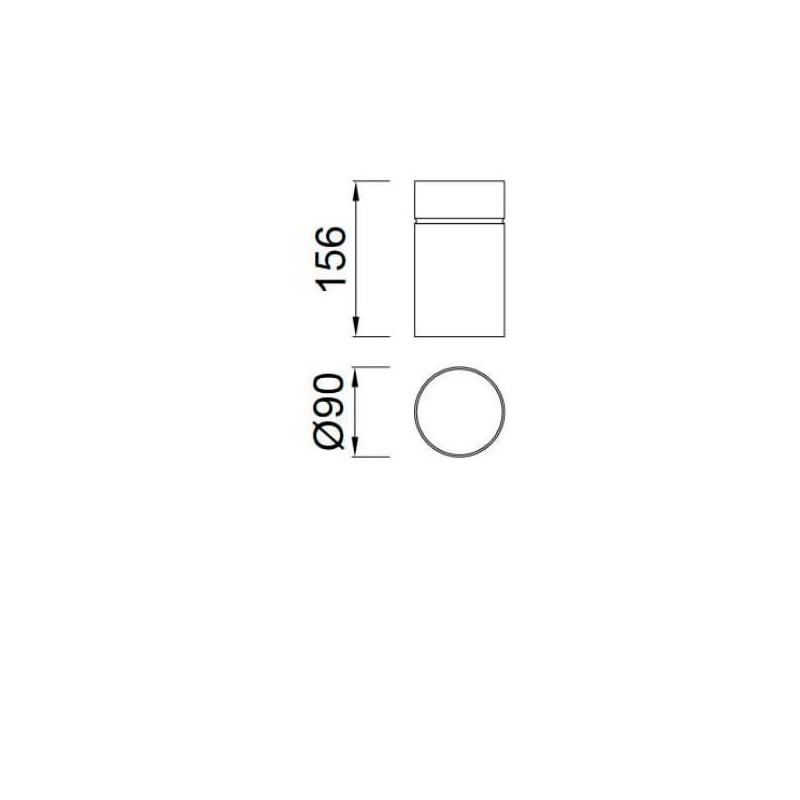 Downlight de surface ARUBA SMALL E27 - argent 