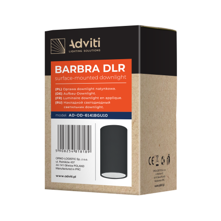 Downlight de surface BARBRA DLR GU10 - noir 