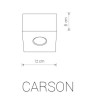 Downlight de surface CARSON I GU10 - blanc / argent 