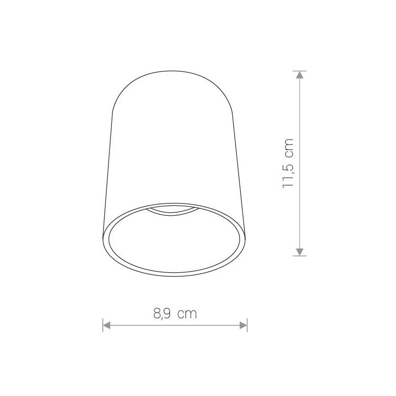 Downlight de surface EYE TONE GU10 - noir / or 