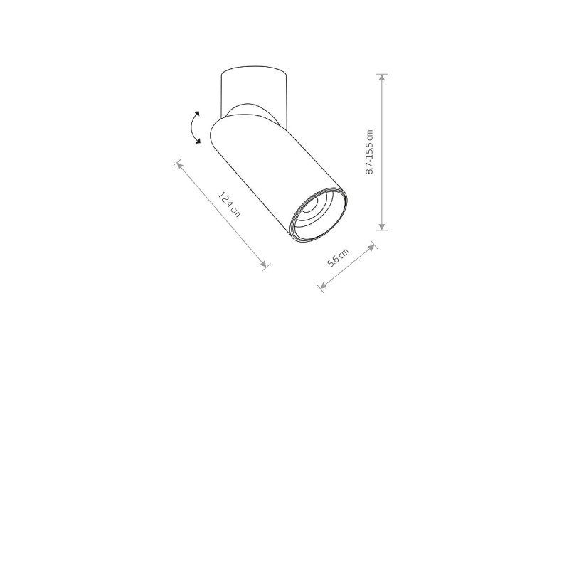 Downlight de surface INDIA GU10 - noir 