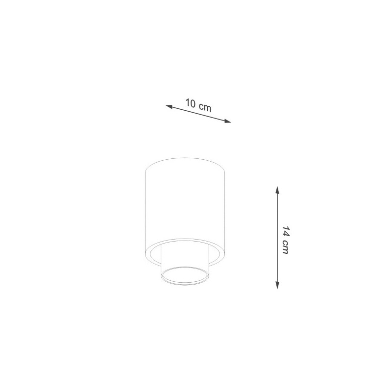 Downlight de surface NESI GU10 - noir / or 