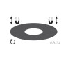 Downlight de surface POINT L GU10 - blanc-argent / blanc graphite 