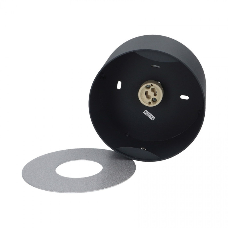 Downlight de surface POINT S GU10 - argent graphite / blanc graphite 