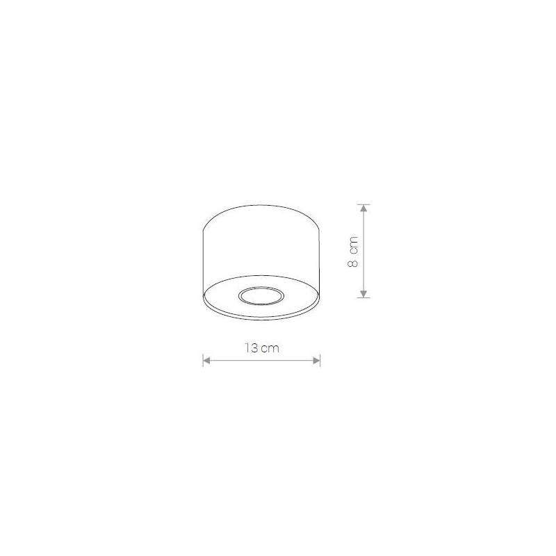 Downlight de surface POINT S GU10 - blanc-argent / blanc graphite 