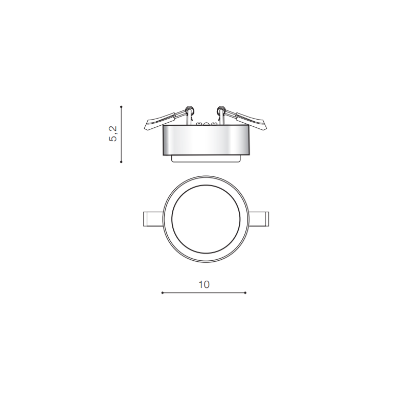 Downlight encastré KASTORIA LED 7W 3000K IP44 - or 