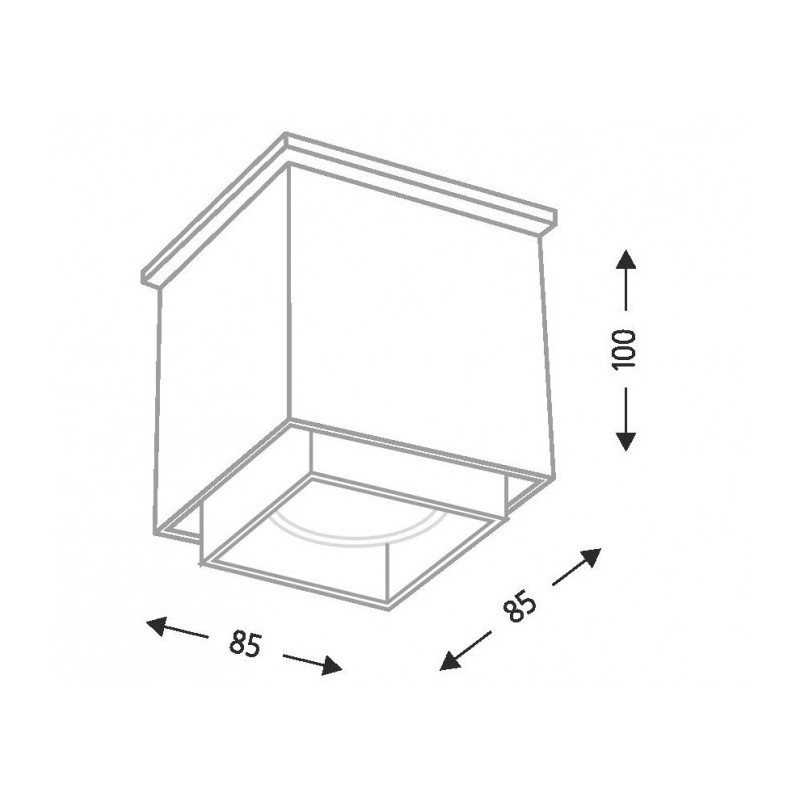 Downlight KAZO 1107 GU10 - noir 