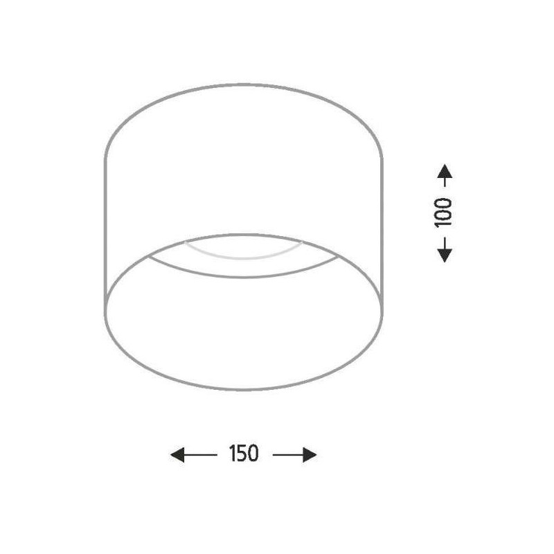 Downlight KONAN 1146 GX53 - noir 