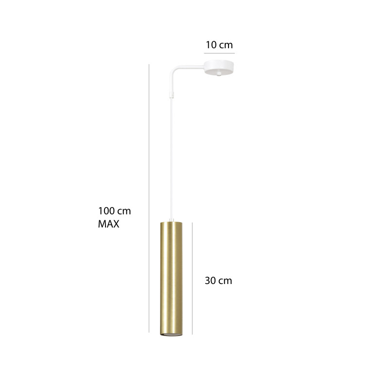 GOLDI I WHITE GU10 Suspension luminaire design - or / blanc