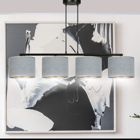 Lampe SuspendueHILDE 4xE27 design - gris / or