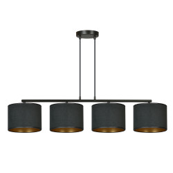 Lampe SuspendueHILDE 4xE27 design - noir / or