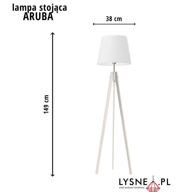 Lampadaire ARUBA E27 - blanc / blanc 