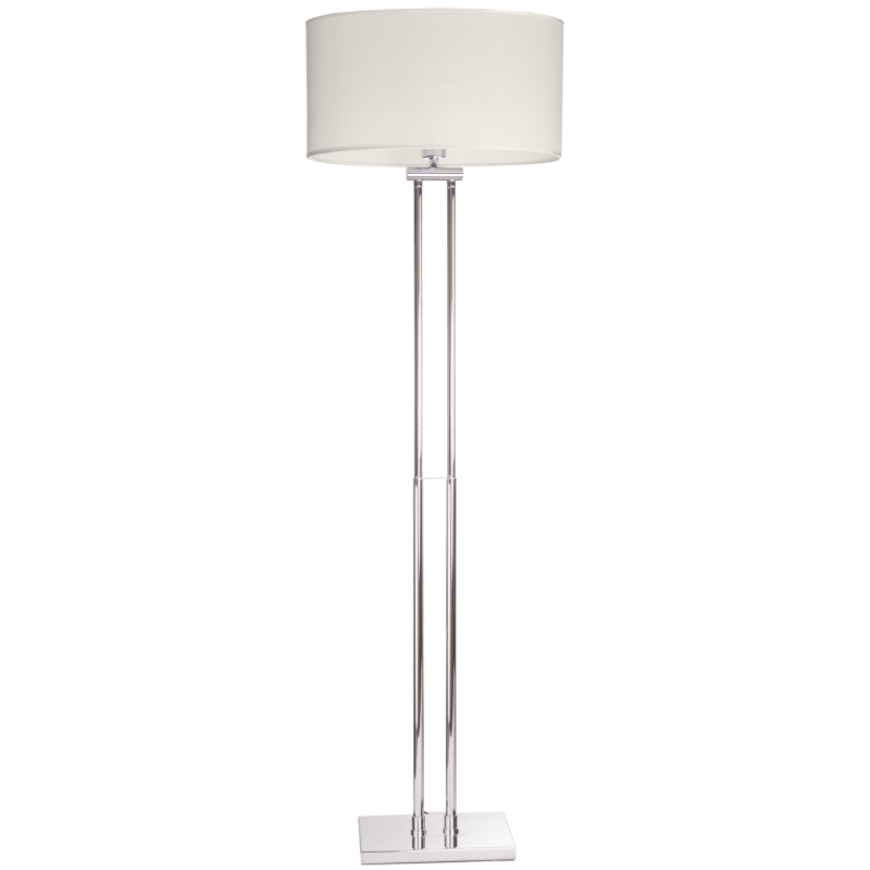 Lampadaire ATHENS ovale E27 blanc / chrome 